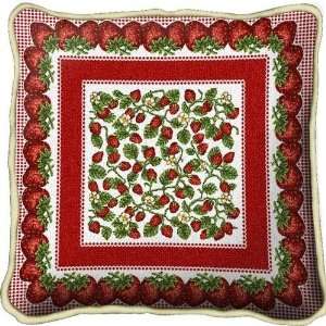 Strawberry Festival Tapestry Throw Pillow