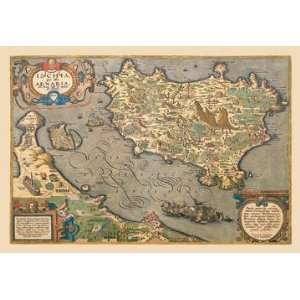  Exclusive By Buyenlarge Map of a Mediterranean Island 