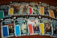 SET of 12 diff holders for 1977 STAR WARS toys.  