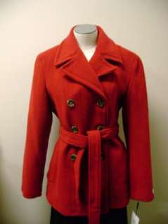 Calvin Klein Petite Double Breasted Wool Coat 8P NWT  