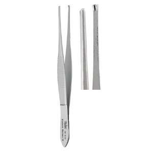  Strabismus Forceps, 4 (10.2 cm), 1 mm wide tips with 1 X 