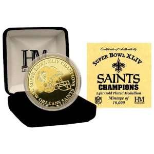  NFL New Orleans Saints Super Bowl XLIV Champions 24KT Gold 