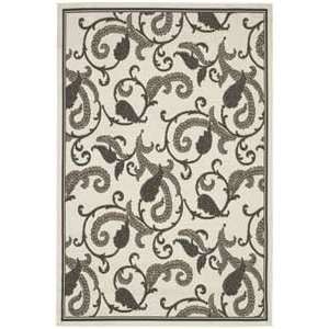  Couristan Recife Paisley Scroll White and Black 11807364 