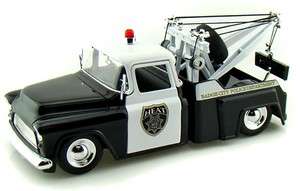 Jada 1/24 1955 Chevy Stepside Police Tow Truck / Wrecker  