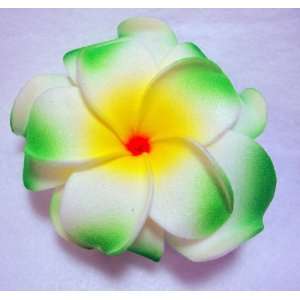  NEW Large Green Plumeria Flower Hair Clip, Limited 