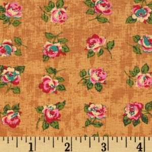  44 Wide Lily Rose Brown Fabric By The Yard Arts, Crafts 