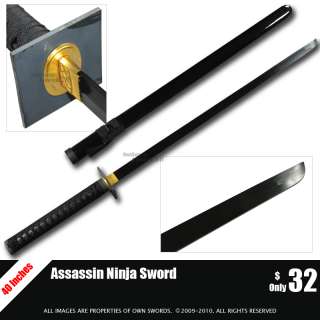 Japanese Ninja Sword Assassin Black Samurai Katana New  