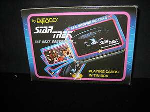 StarTrek Next Generation Playing Cards Tin Box Enesco  