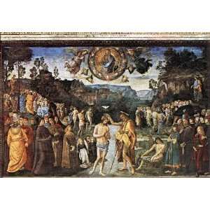   Inch, painting name Baptism of Christ, by Perugino