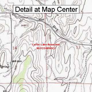  USGS Topographic Quadrangle Map   Carter Lake Reservoir 