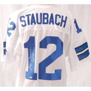 Roger Staubach Signed Jersey   HOF 85 Inscription   Autographed NFL 