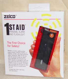 Zelco 1st Aid Personal Alarm & Flashlight Key Chain  