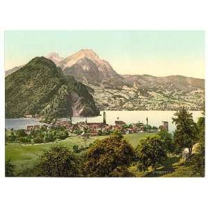   Photochrom Reprint of Stansstad, Pilatus, Switzerland