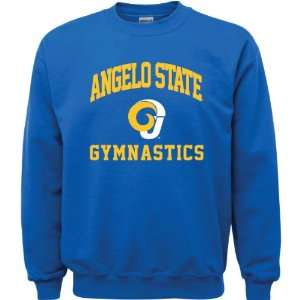Angelo State Rams Royal Blue Youth Gymnastics Arch Crewneck Sweatshirt 