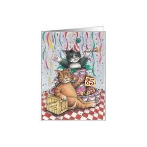  Cats W/Cake 85th Birthday (Bud & Tony) Card Toys & Games