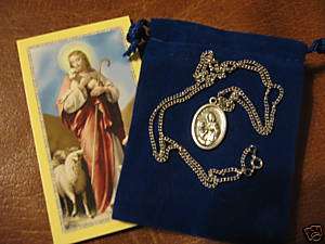 St. Ann, Saint Medal with 24 Inch Necklace  
