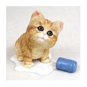   My Kitty Orange Tabby Cat Kitten Spilled Milk Figurine
