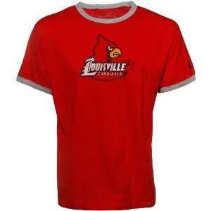  Izod Louisville Cardinals Red Ringer T shirt (X Large 