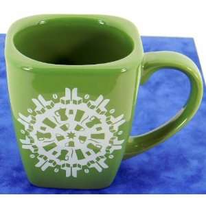  2004 Starbucks Collectible Green Snowflake Mug Cup 