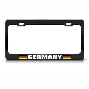 German Germany Flag Black Country Metal license plate frame Tag Holder