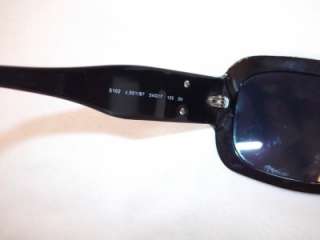   Black Silver CC Logo Sunglasses Classic Square Shape Plastic Authentic