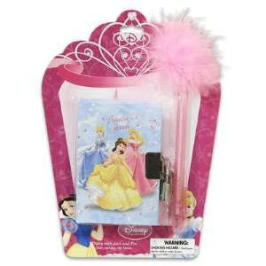  Disney Princess Diary with Lock & Fluffy Pen Set Office 