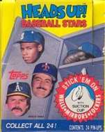 1990 Topps Heads Up Baseball Wax Box  