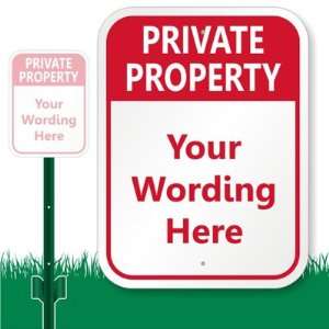   Your Wording Here) Aluminum Sign with Stake, 12 x 9