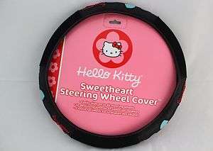 Hello Kitty Car Steering Wheel Cover   BLACK  