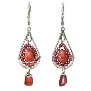  Garnet and Red Pearl Earrings Jewelry