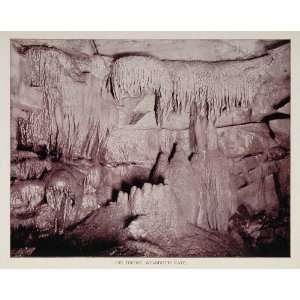 1893 ORIG. Duotone Print Throne Wyandotte Cave Indiana   Original 