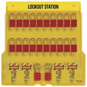 Master Lock 20 Pack Lockout Station with Cover, Includes 20 Aluminum 