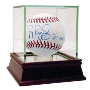 Autographed Albert Pujols Ball   with The Machine Inscription 