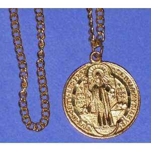 St. Benedict Medal Pendant 24 Necklace