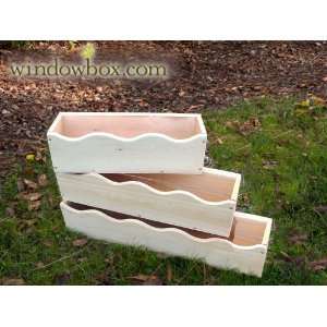    Cedar Wood Scalloped Window Box   30 Inch Patio, Lawn & Garden