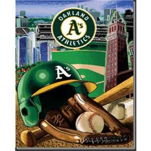  Oakland Athletics MLB Woven Tapestry Throw (Home Field 