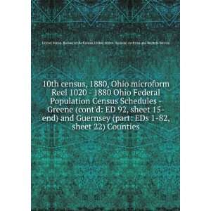  10th census, 1880, Ohio microform. Reel 1020   1880 Ohio 