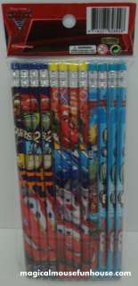 DISNEY PIXAR CARS 2 Lightning McQueen 12 PC Pencils  