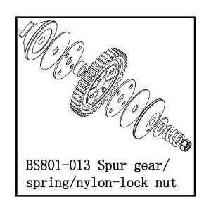  Spur Gear/spring/nylon lock Nut Same As Bs904 012 Sports 