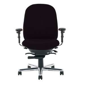  Izzy Centron Chair, Syncho Tilt, High Back w/ Arms (Black 