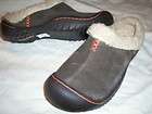 Womens Easy Spirit Suede Fur Lined Clogs  