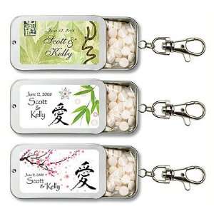  Personalized Asian Theme Key Chain Mint Tin Favors Health 