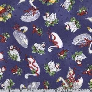  12 Days Of Christmas Fowls Royal Fabric By The Yard Arts 