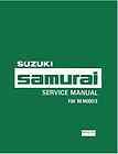 Genuine Factory Suzuki Samurai Service and Repair Manua