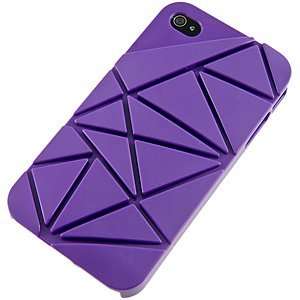  Splinter Design Back Cover for iPhone 4 & 4S, Purple 