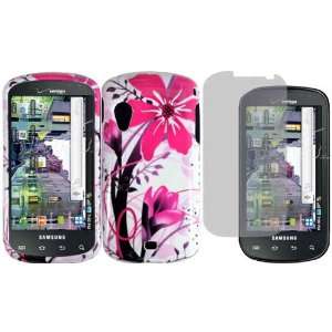  Pink Splash Hard Case Cover+LCD Screen Protector for 