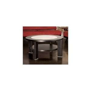  Armen Living Alta 40 Rd. Glass Top Occasional Table