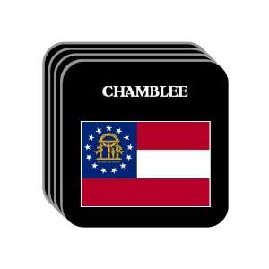 US State Flag   CHAMBLEE, Georgia (GA) Set of 4 Mini Mousepad Coasters
