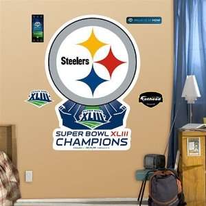   Steelers Fathead Super Bowl Champions Logo Wall Decal