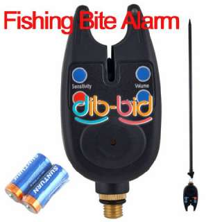   Digital Fishing Rod Audio Bite Alarm LED Alert Adjust Tone Tackle